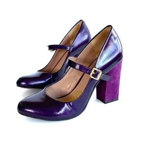 Vince Caminito leather and suede Mary Janes